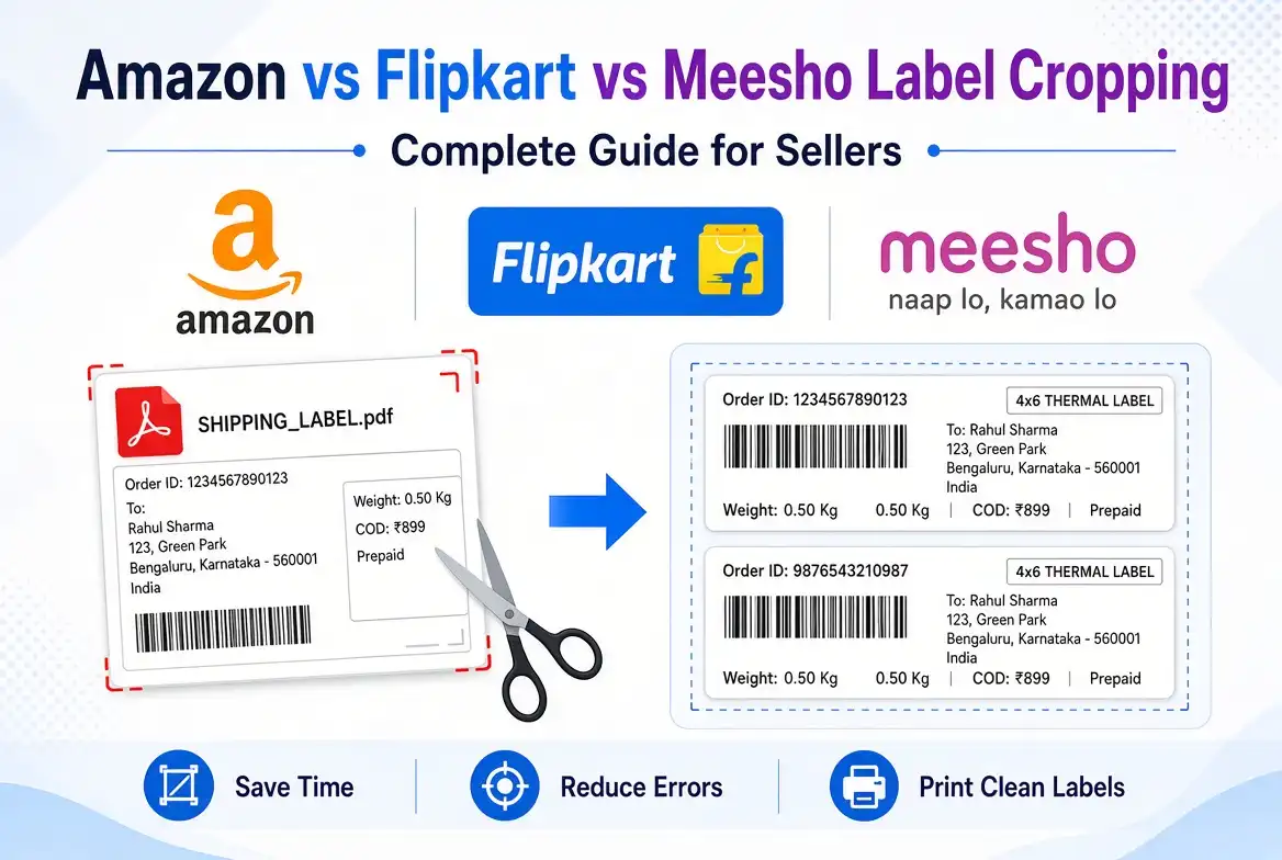 Amazon vs Flipkart vs Meesho Label Cropping: Complete Guide for Sellers